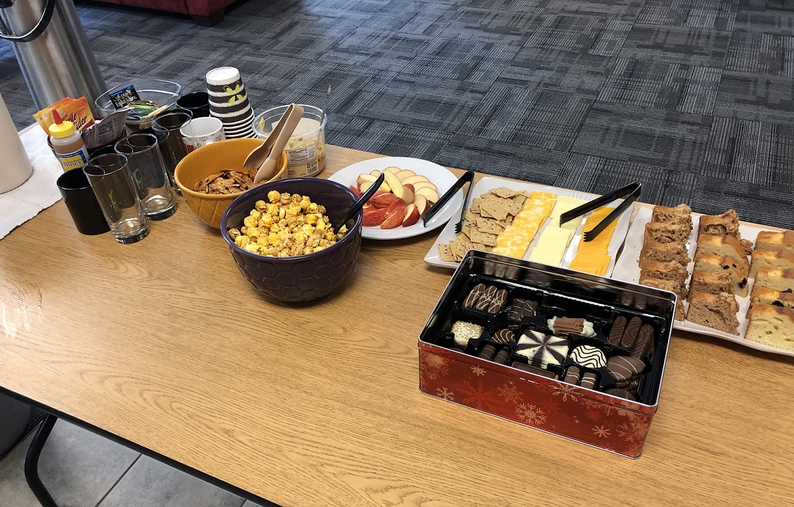 A table of snacks for Afternoon Tea